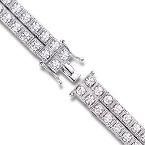Two Row Diamond Bracelet 6.6 CTTW - Isaac Westman - 4