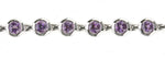 Load image into Gallery viewer, 14K White Gold Amethyst Bracelet
