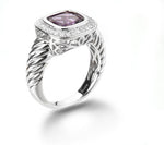 Load image into Gallery viewer, Amethyst &amp; Diamond Ring
