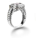 Load image into Gallery viewer, Amethyst &amp; Diamond Ring
