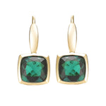 Load image into Gallery viewer, 14K Yellow Gold Bezel Set Emerald Earrings - Isaac Westman - 1
