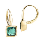 Load image into Gallery viewer, 14K Yellow Gold Bezel Set Emerald Earrings - Isaac Westman - 4
