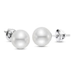 Load image into Gallery viewer, White South Sea Cultured Pearl Stud Earrings in 14K White Gold - Isaac Westman - 1
