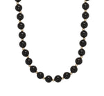 Load image into Gallery viewer, 8mm Polished Black Onyx &amp; 14K Gold Necklace
