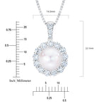 Load image into Gallery viewer, FRESHWATER PEARL &amp; DIAMOND HALO PENDANT

