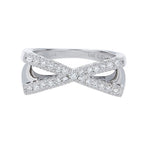 Load image into Gallery viewer, 14K White Gold X Diamond Ring
